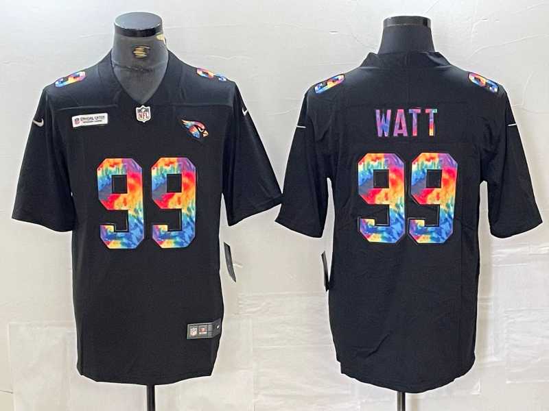 Men%27s Arizona Cardinals #99 JJ Watt Black Multi Color Black 2020 Crucial Catch Vapor Untouchable Nike Limited Jersey Dzhi->atlanta falcons->NFL Jersey